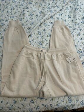 FP Movement by Free People Cream Drawstring Joggers